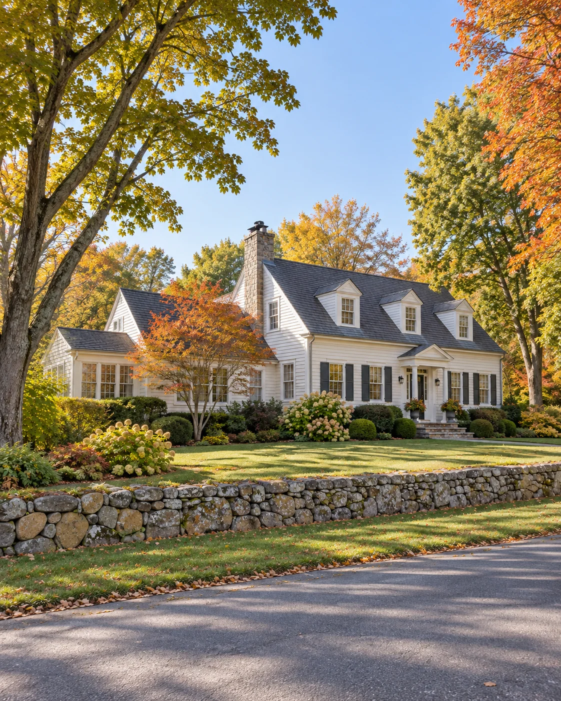 Connecticut home among mature trees